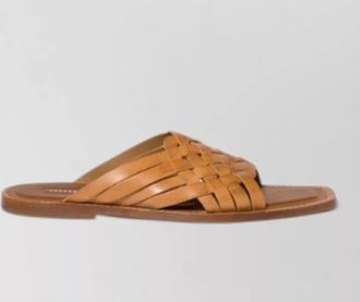 Miu Miu leather slides