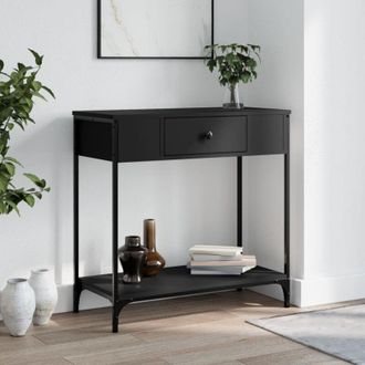 vidaXL vidaXL Tavolino Consolle Nero 75x34,5x75 cm in Legno Multistrato