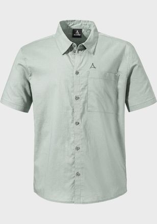 Sch&ouml;ffel Outdoorhemd SCH&Ouml;FFEL Urban Shirt Style Kalmen MNS, Herren, Gr. 46, Normalgr&ouml;ssen, grau (9205, grau), Oberstoff : 73% Baumwolle 27% Hanf, V-Ausschnitt,