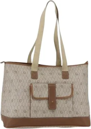 Dior Pre-owned Tote Bags, female, Beige, Size: ONE SIZE Pre-owned Plastic Tote Bag