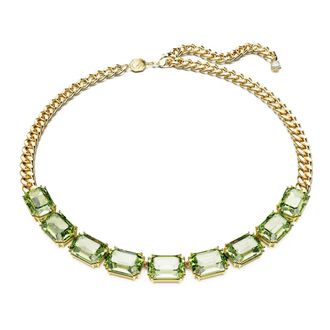 Swarovski Ketting Unisex Millenia Groen/Goud 5671255 - Dames - Kettingen - Geel - ONE Size - Accessoires