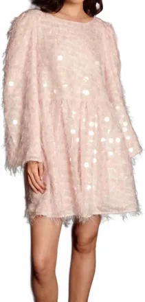 Sister Jane Teese Sequin Mini Dress In Nude Pink