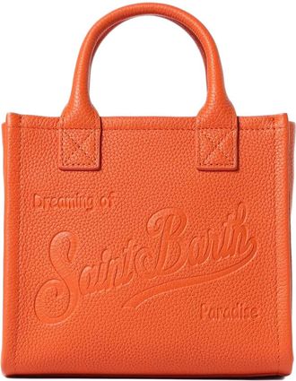 MC2 Saint Barth Textured Small Handbag With Adjustable Strap And Embossed Lettering