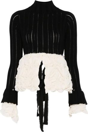 Rokh Top con scollatura posteriore - Nero