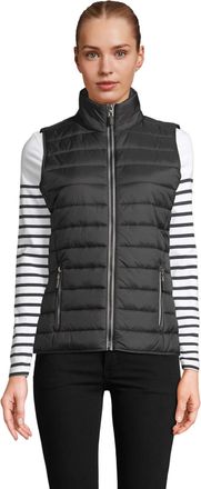 SOLS Dames/Dames Wave Lichtgewicht Bodywarmer (Zwart)