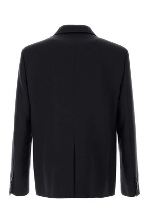 Loewe Mens Navy Blue Wool Blazer Darknavyblue Giacche E Gilet
