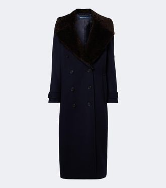 Polo Ralph Lauren Shearling-trimmed wool coat