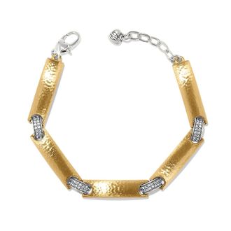 Brighton Womens Meridian Geo Link Bracelet In Gold