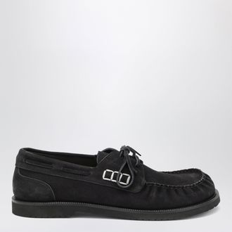 J.W.Anderson Midnight blue suede loafers