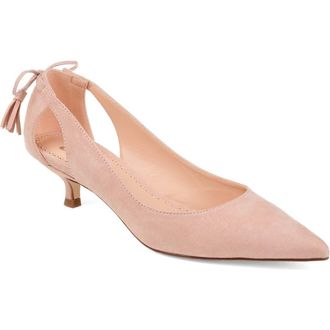 Journee Collection JOURNEE Bindi Kitten Heel Pump in Pink at Nordstrom Rack, Size 8