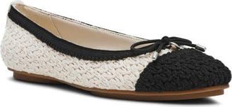 Anne Klein Luci Flat in Cream/Black at Nordstrom, Size 6.5