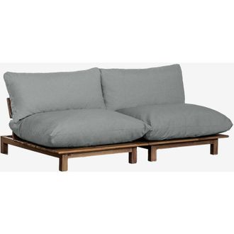 Sklum Sklum - Sof&aacute; Modular Reclinable De 2 Piezas En Madera De Acacia Brina