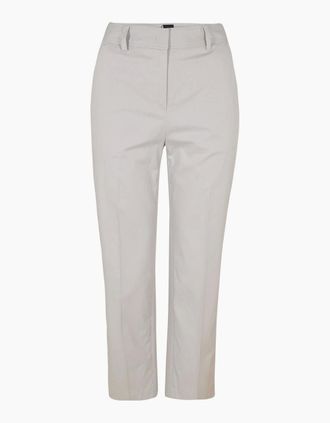 HUGO BOSS Womens Womens Tecarino2 10245944 01 Straight Leg Trousers - Silver - Size: 8/29in/30in