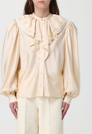 Gucci Camicia Gucci in raso di seta con rouches