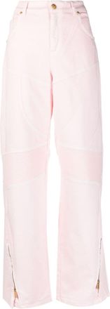 Blumarine mid-rise wide-leg jeans - women - Cotton/Cotton/Elastane - 42 - Pink