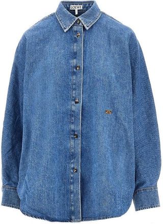 Loewe Batwing sleeves denim shirt Woman 38