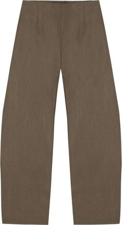 Cortana High-Waist Satin-Finish Broek - Dames - Broeken - Bruin - M - Linnen - Broeken