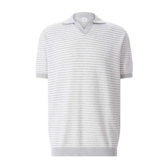 Eleventy V-neck Knitwear, male, Gray, Size: L V-neck Knitwear