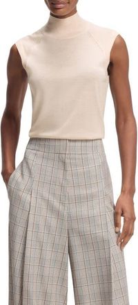 BOSS Fipini Mock Neck Wool Sweater Vest in Soft Pearl at Nordstrom, Size Xx-Large