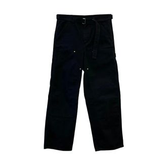 sacai Wide Trousers, male, Black, Size: XL Duck Pants