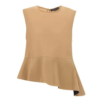 Kaos Kaos, Dames, Blouses & Shirts, Beige, Maat: S Katoen