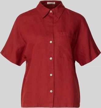 Marc O'Polo Relaxed Fit Bluse aus reinem Leinen in Bordeaux, Gr&ouml;&szlig;e 34