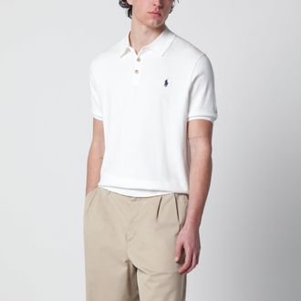 Polo Ralph Lauren White cotton polo-collar sweater