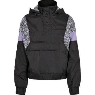 Urban Classics Dames/Dames Zebra print pull over jasje (Zwart)