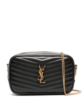 Saint Laurent Black Lou leather mini crossbody bag
