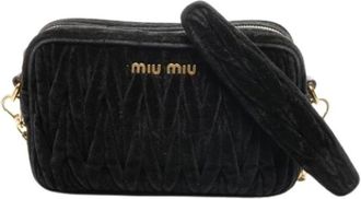 Miu Miu Pre-owned Cross Body Bags, female, Black, Size: ONE SIZE Pre-owned Fabric Shoulder Bag