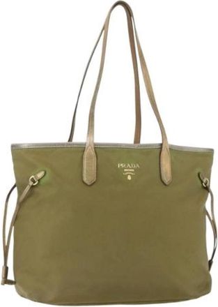 Prada Pre-owned Vintage Nylon Tote - Dames - Vintage Shopper - Groen - ONE Size - Nylon - Vintage
