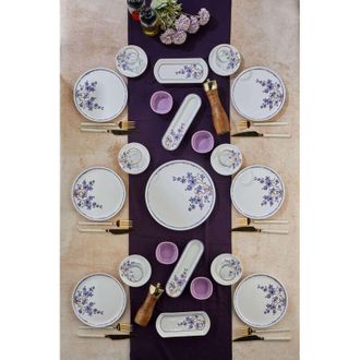 Hermia Set per la colazione, set di stoviglie, tovaglietta Set 100% Ceramica