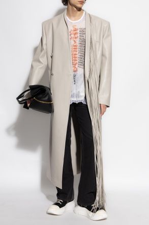 Diesel Faux Leather Coat J-ELDAR-A, Mens, Grey