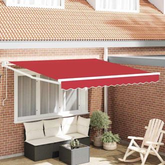 vidaXL Toldo Retr&aacute;ctil Rojo 350 X 250 Cm Tela Vidaxl