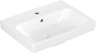 Villeroy & Boch Architectura - Lavabo 55x42 cm, con troppopieno, foro per rubinetto, bianco alpino 4A875501