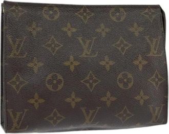 Louis Vuitton Pre-owned Clutches, female, Brown, Size: ONE SIZE Pre-owned Canvas Pouch