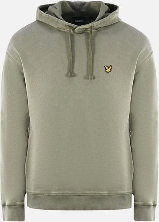 Lyle & Scott Mens Lyle & Scott Brand Logo Green Pull-Over Hoodie - Tan/Tan - Size: 34