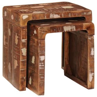 Berkfield Home End Tables Multicolour Solid reclaimed wood