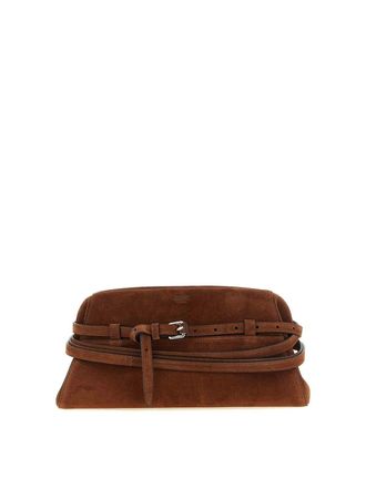 Moschino tie me big clutch