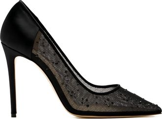 Andrea Wazen 105 mm Lore Glitz verfraaide pumps - Zwart