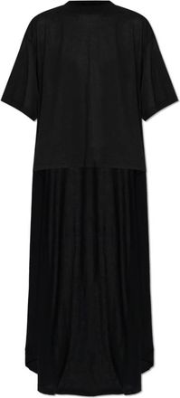 Balenciaga T-Shirts, female, Black, Size: M Asymmetrical Cut Top