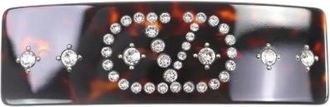 Valentino Pre-owned Accessories, female, Multicolor, Size: ONE SIZE Pre-owned V Logo Signature Crystal Hair Clip