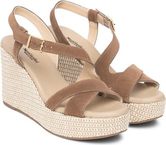 Nero Giardini Slingback Platform Wedge Sandal in Whiskey at Nordstrom, Size 11Us
