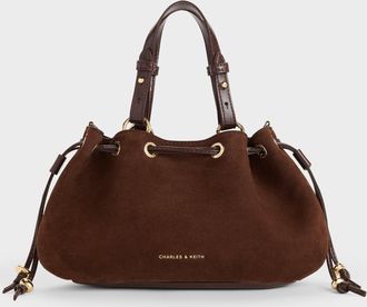 Charles & Keith Mini Moxie Drawstring Bucket Bag