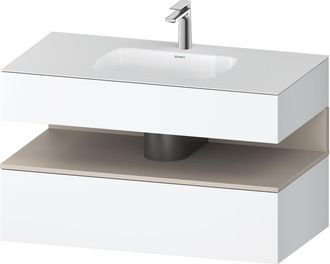 Duravit Qatego Lavabo Encastrado Con Base De Lavabo Consola, - Duravit