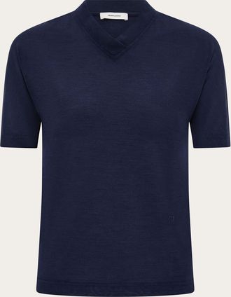 Ferragamo Women Silk T-shirt Blue