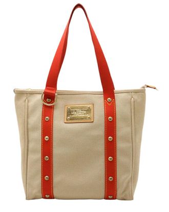 Louis Vuitton Beige Canvas Antigua Cabas Mm (Authentic Pre-Loved)