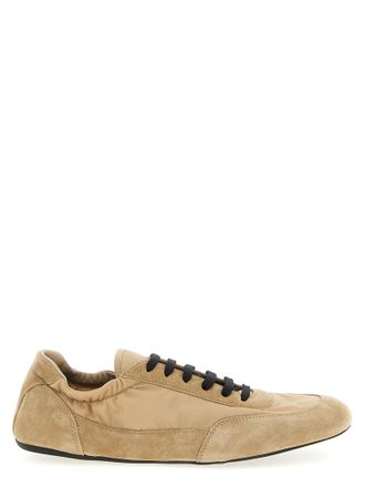 Prada Beige Polyamide Athletic Womens Sneakers