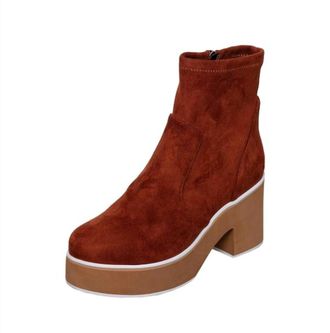Antelope Womens Idella Ankle Booties In Brown Suede