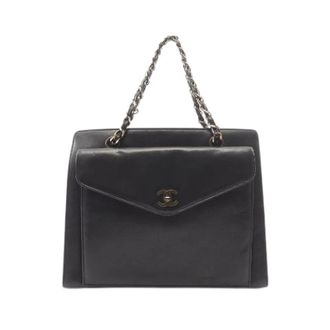 Chanel Pre-owned Coco Mark Lambskin Handbag - Dames - Vintage Shopper - Zwart - ONE Size - Leer - Vintage